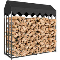 KAMINHOLZREGAL DE-18365 Schwarz - Schwarz, Metall (70/185/186cm) - ComfortXL