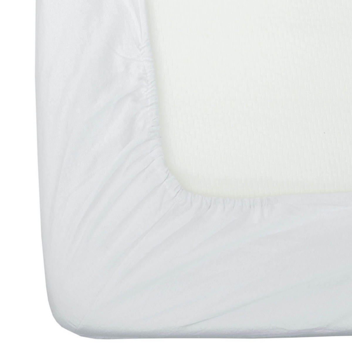 SPANNBETTLAKEN Flanell aus 100% Baumwolle - Weiß, Textil (140/190cm) - Homescapes