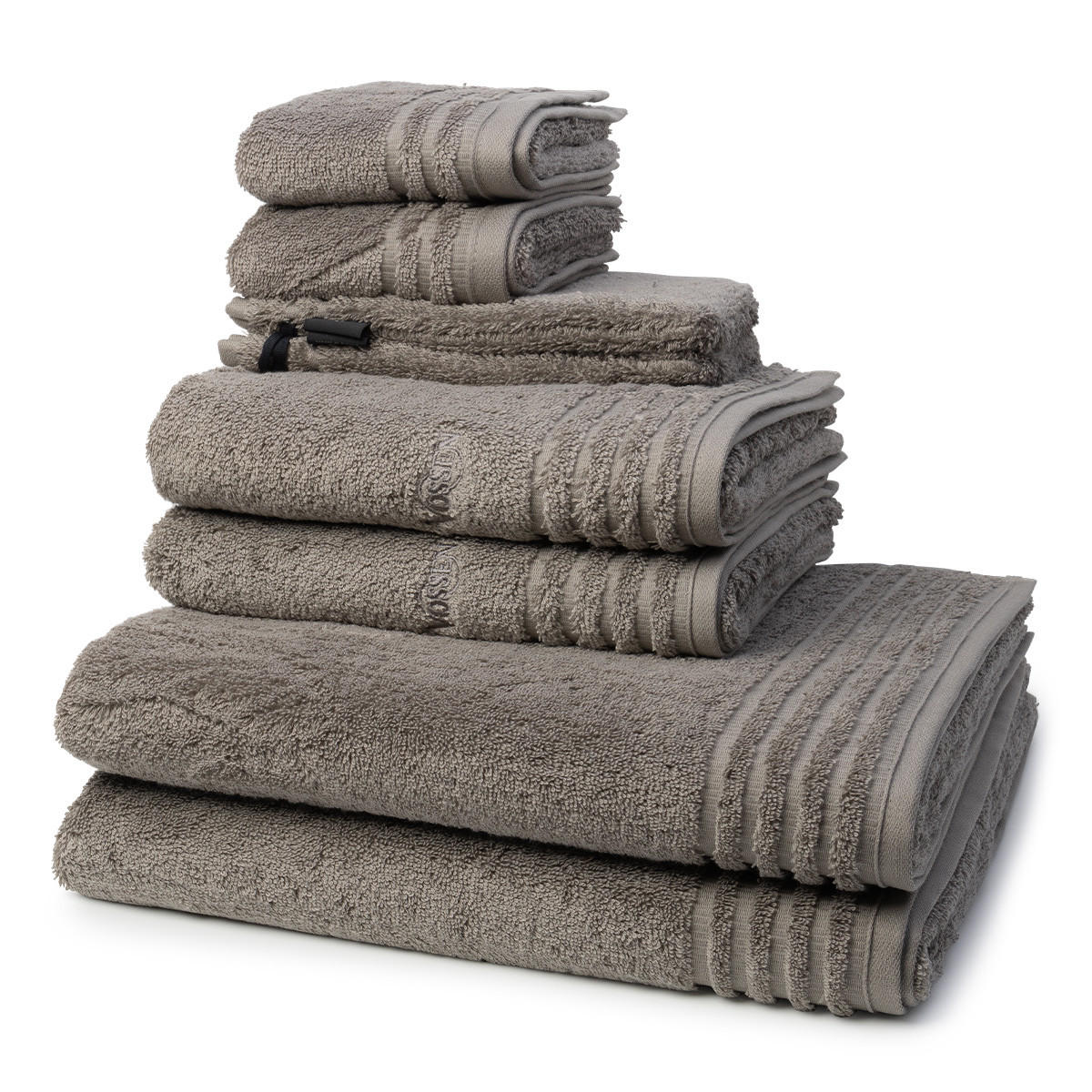 FROTTIERSET Vienna Style Supersoft 8-teilig - Dunkelgrau, Textil (50/100cm) - Vossen