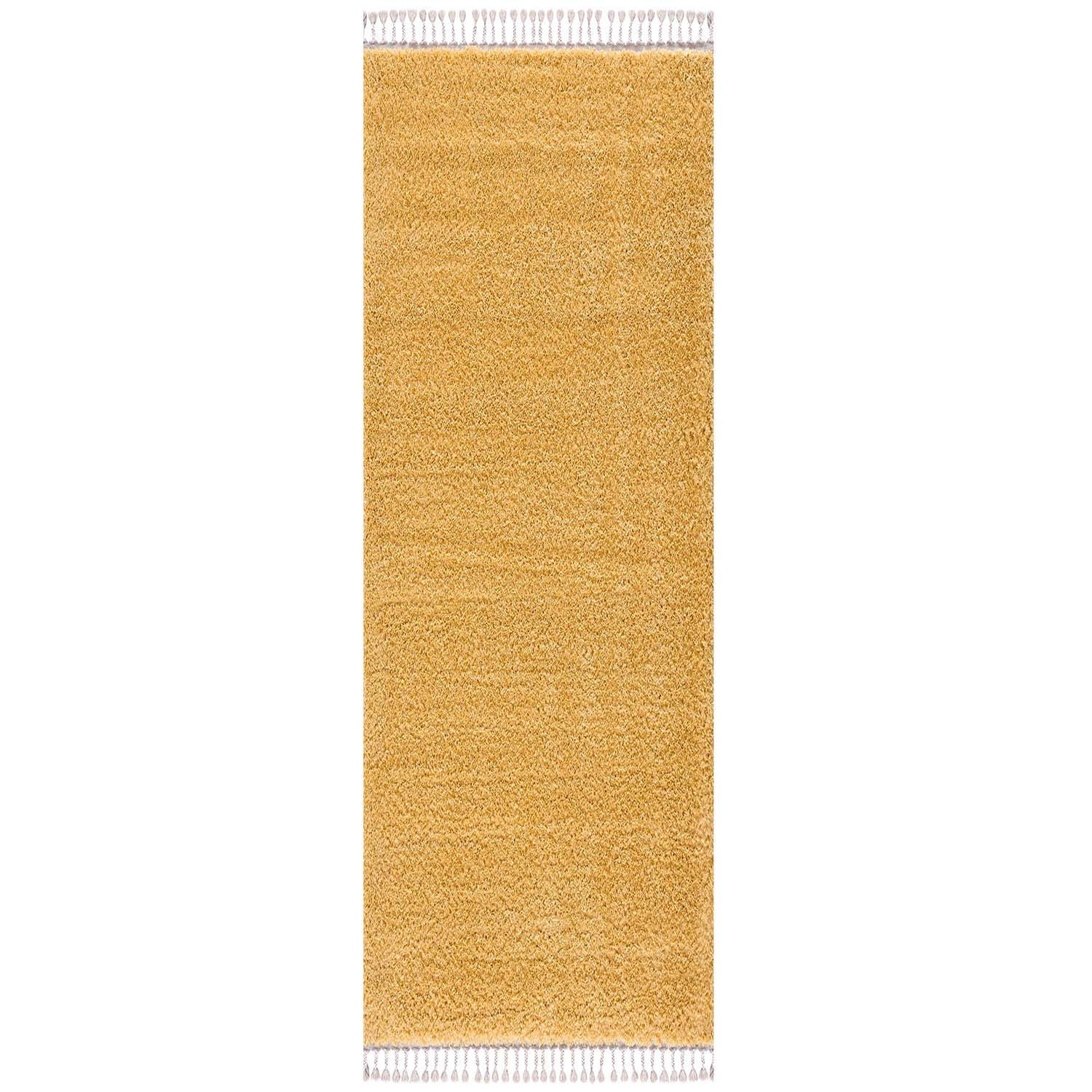 HOCHFLOR-TEPPICH Shaggy Pulpy 100 Gelb 80x300 cm - Gelb, Textil (80/300cm) - carpet city