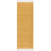 HOCHFLOR-TEPPICH Shaggy Pulpy 100 Gelb 80x300 cm - Gelb, Textil (80/300cm) - carpet city