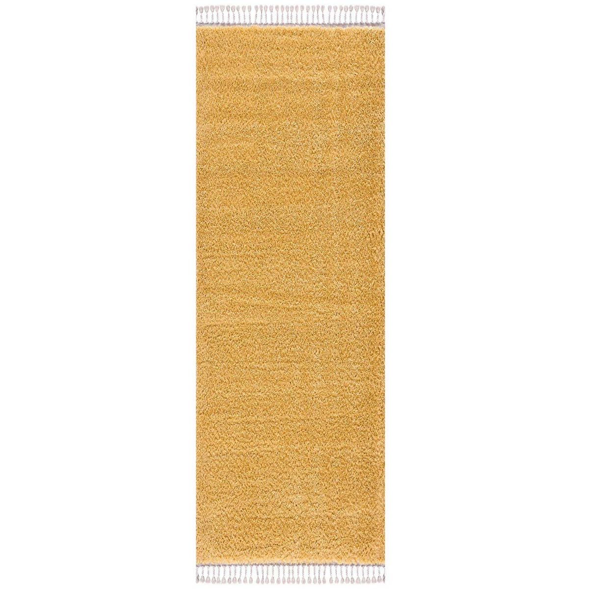 HOCHFLOR-TEPPICH Shaggy Pulpy 100 Gelb 80x300 cm - Gelb, Textil (80/300cm) - carpet city