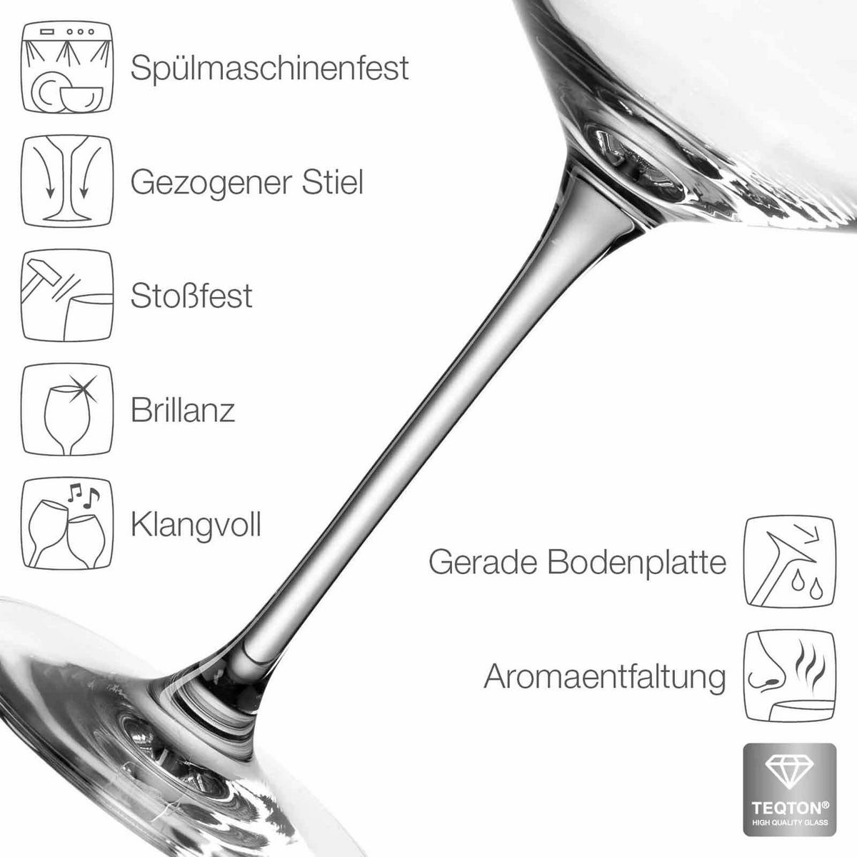 SEKTGLÄSER GEEICHT Puccini Gastro-Edition transparent 0,1 l 6er Set - Transparent, Glas (0.1L) - Leonardo Living