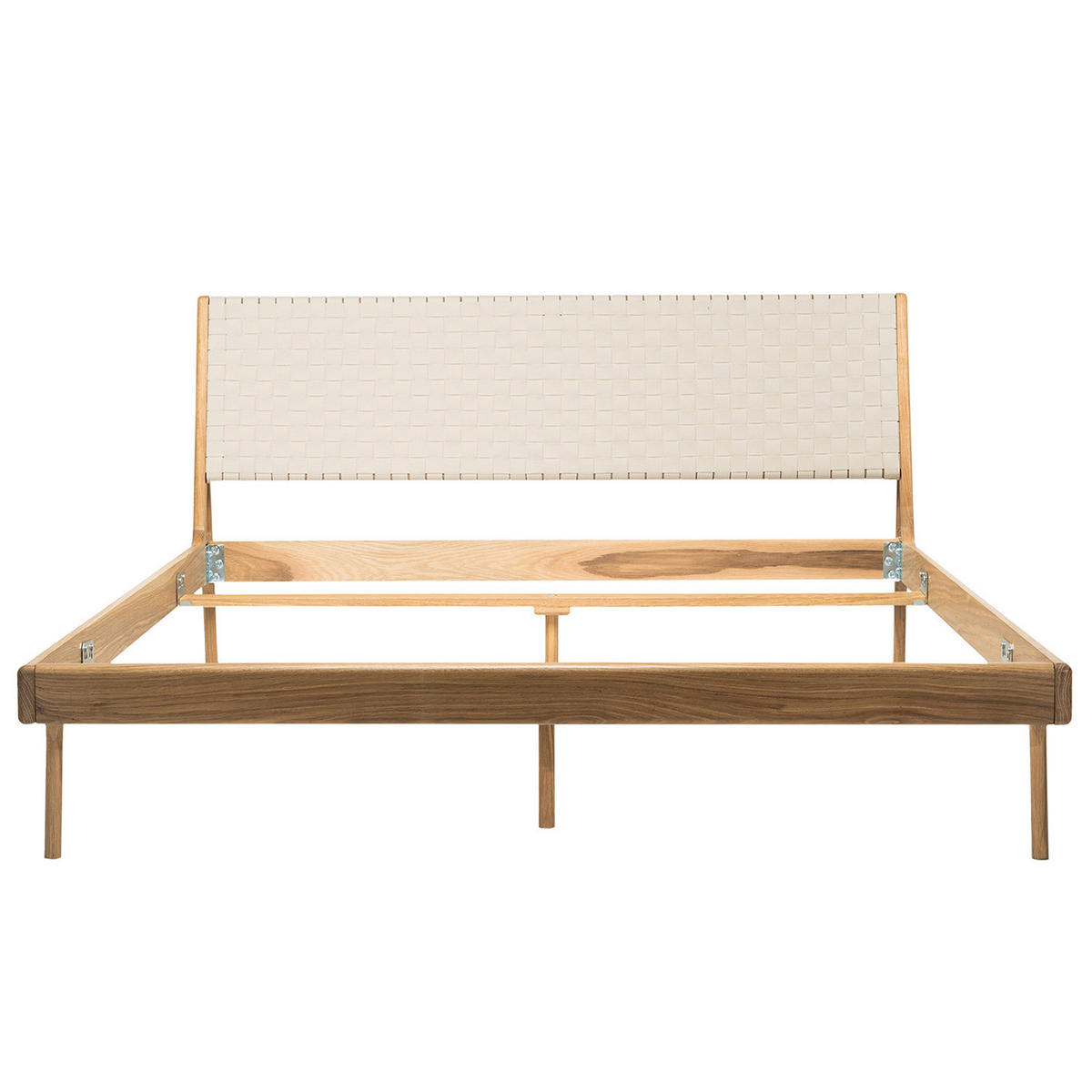 BETT - Eiche massiv - Eichefarben/Braun, Naturmaterialien/Eichenholz (160/200cm) - home24