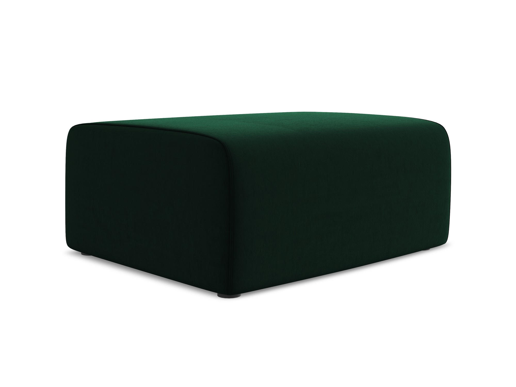 POUF Samt Stoff Grün - Blau/Dunkelgrün, Kunststoff/Textil (90/80/60cm) - Makamii