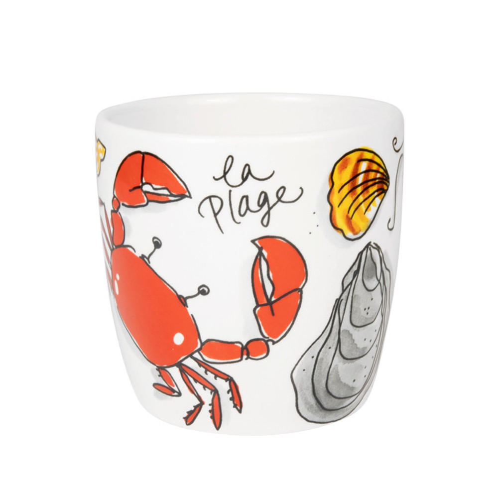 CAPPUCCINO-BECHER Fruits de Mer in Bunt - 500 ml - Multicolor, Keramik (0.5L) - Blond Amsterdam