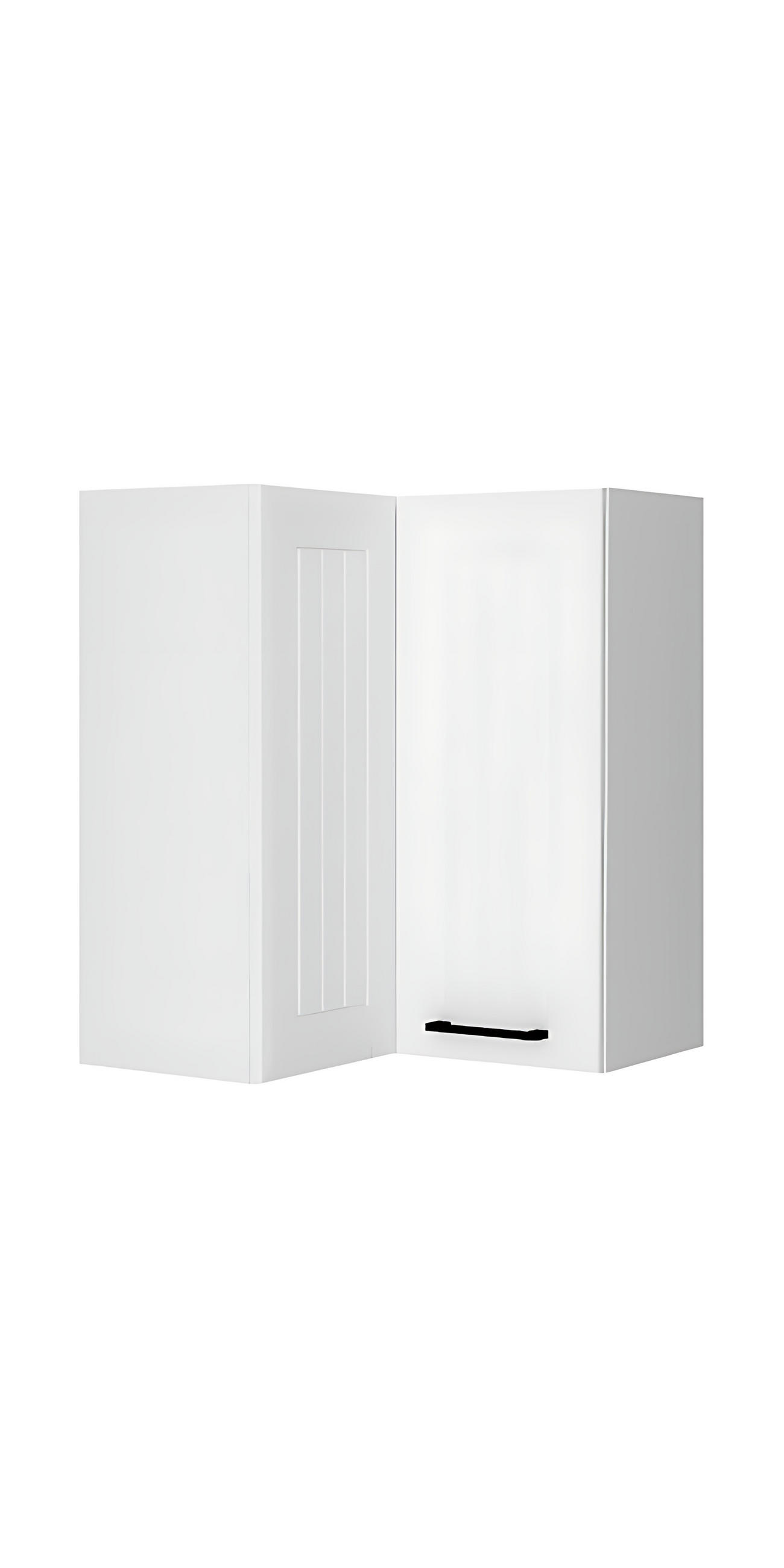 ECKHÄNGESCHRANK WRN P/L – Arvion – L-Form für den Innenwinkel – Weiß / Matt - Weiß, Holzwerkstoff/Metall (60/72/60cm) - ROYAL24_MARKT