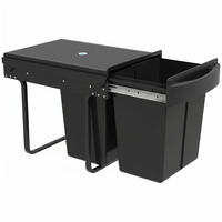 ABFALLEIMER Schwarz 1 Stück - Schwarz, Kunststoff (33.5/41/52cm) - GiPP