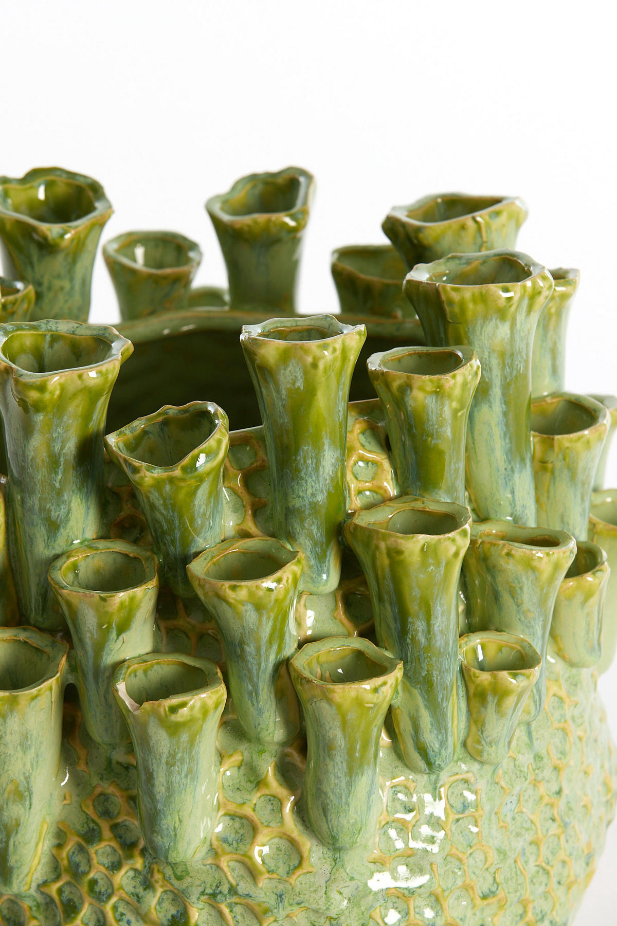 VASE Kyral Grün Ø27,5/27,5 cm - Grün, Keramik (27.5cm) - Light & Living