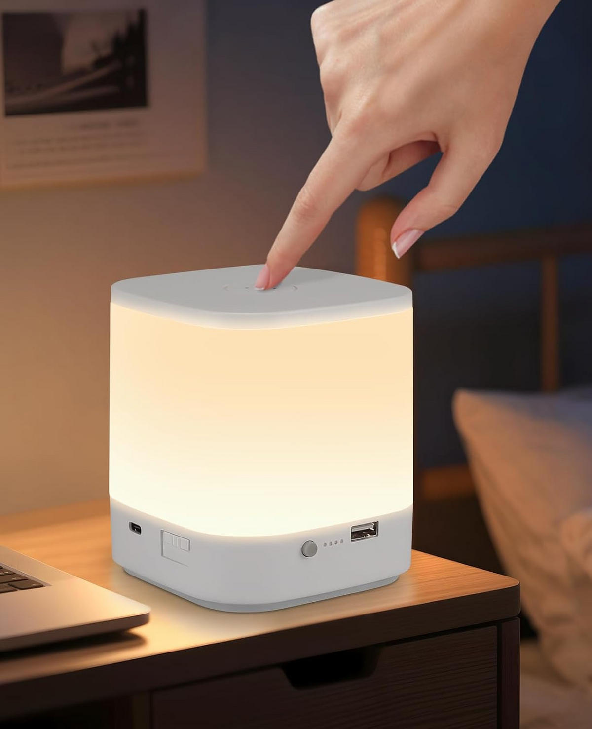 TISCHLEUCHTE Flammhold 9.8/11.5/9.8 cm - Weiß, Metall (9.8/9.8/11.5cm) - ZMH