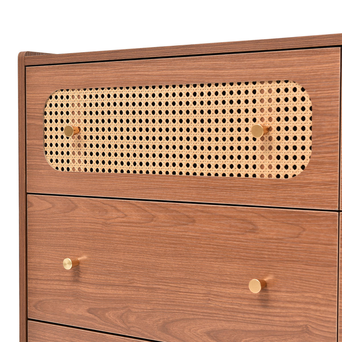 SCHUBLADENKOMMODE Nussbaum 120/40/90 cm - Walnussfarben, Metall (120/90/40cm) - PANGIVO