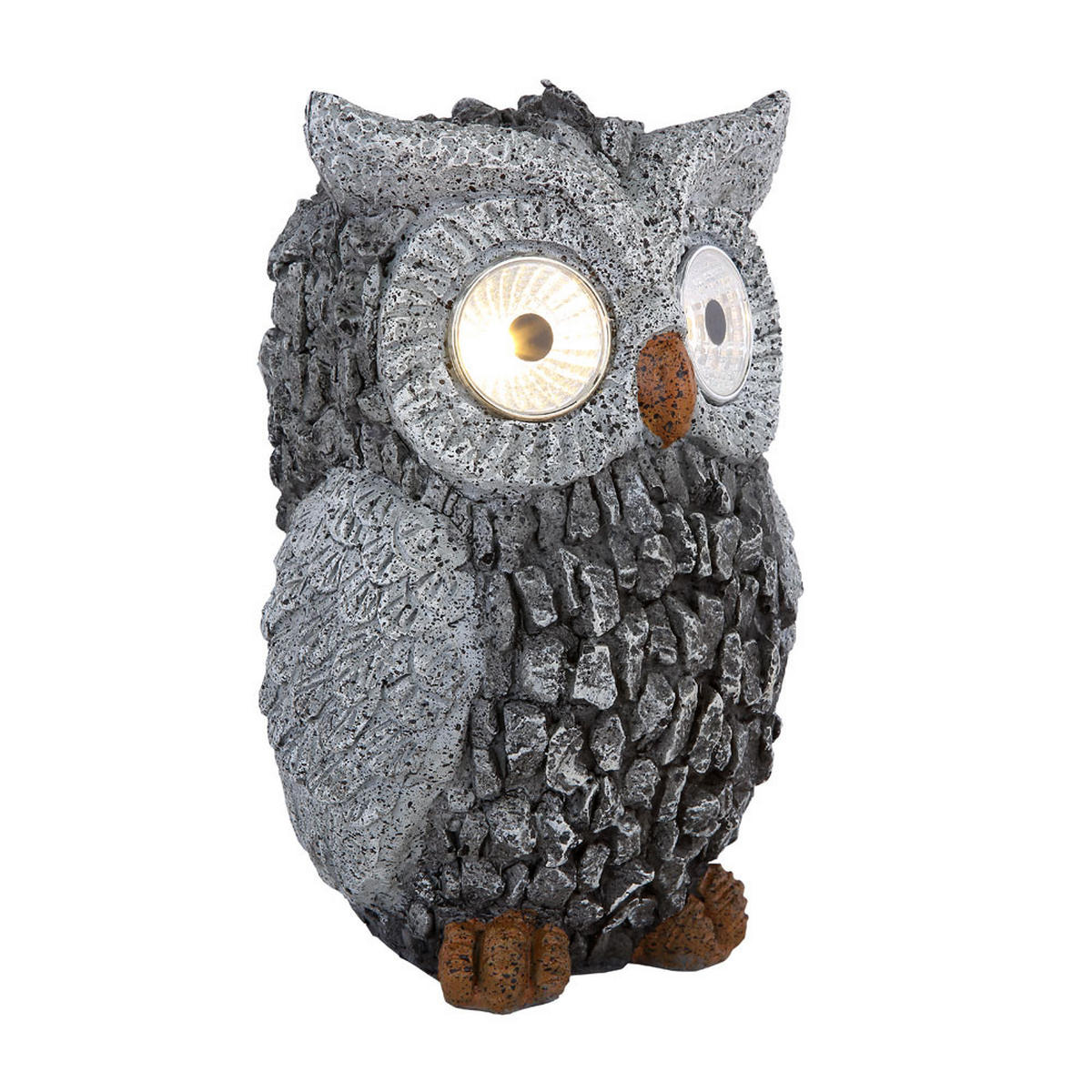 LED AUSSENLEUCHTE Steinoptik Grau 2er Set - Grau, Kunststoff (13.5/11.5/19.5cm) - Globo Lighting