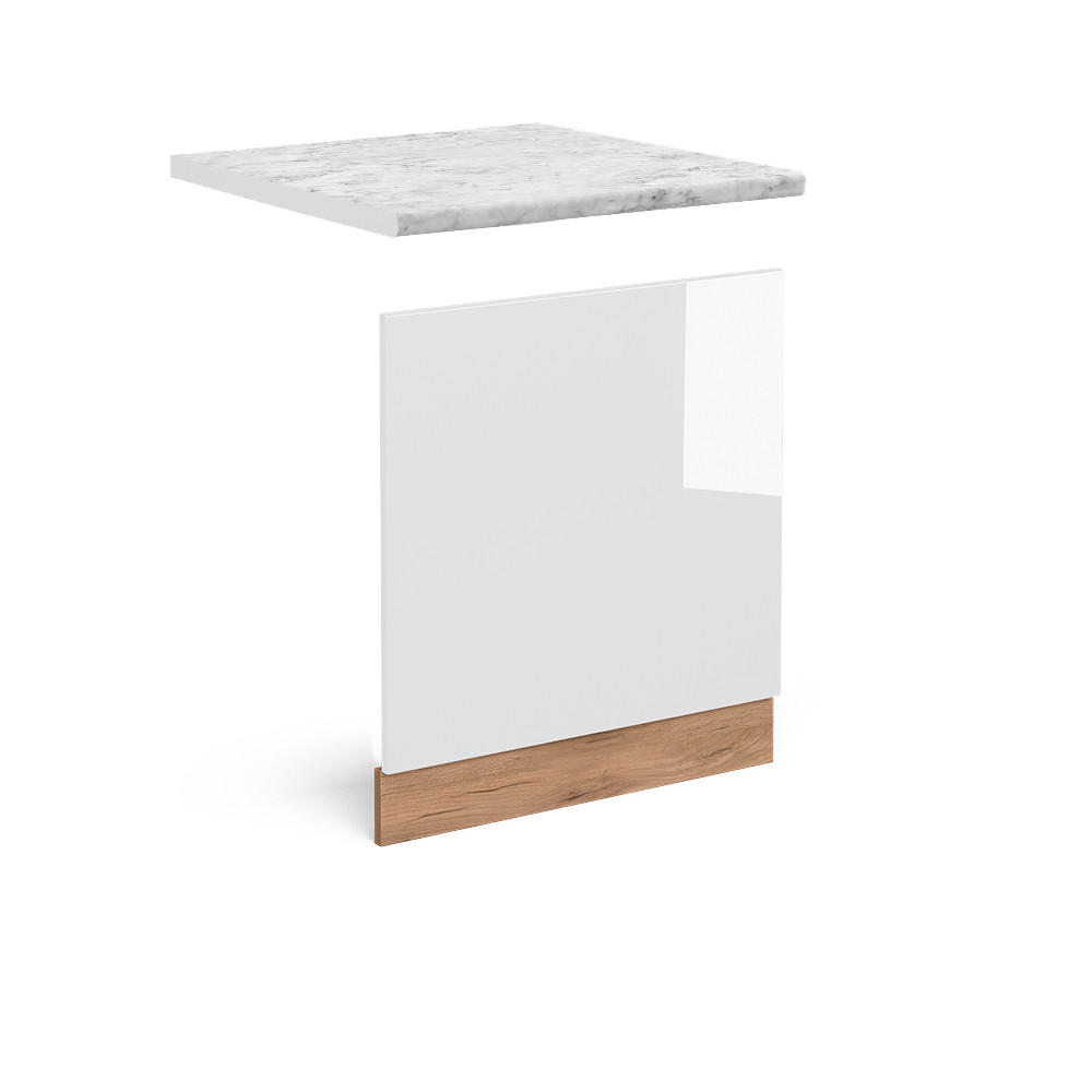 FRONTPANEL R-Line Vit högblank 60 cm , AP Marble Vit högglans, Ekfärgad 57.2/60/60 cm