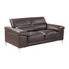LEDERSOFA 2-Sitzer - Braun - SOLANGE - Braun, Leder (176/73/103cm) - Vente-Unique