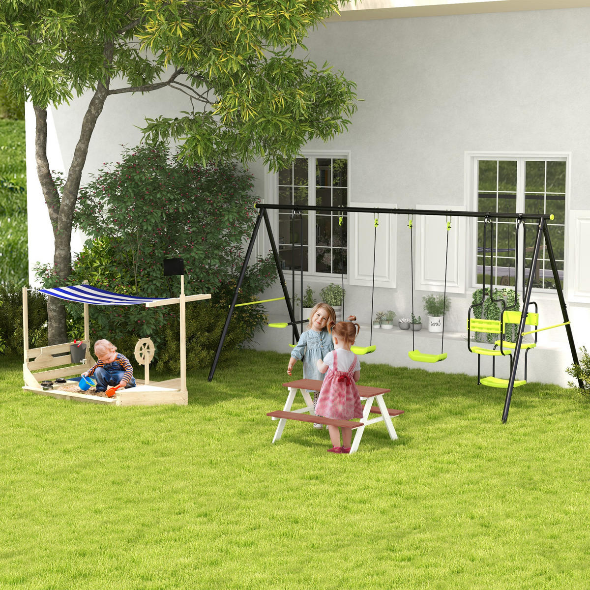 KINDERSITZGRUPPE DE-17506 Braun/Weiß - Braun, Holzwerkstoff (79/50/89cm) - ComfortXL