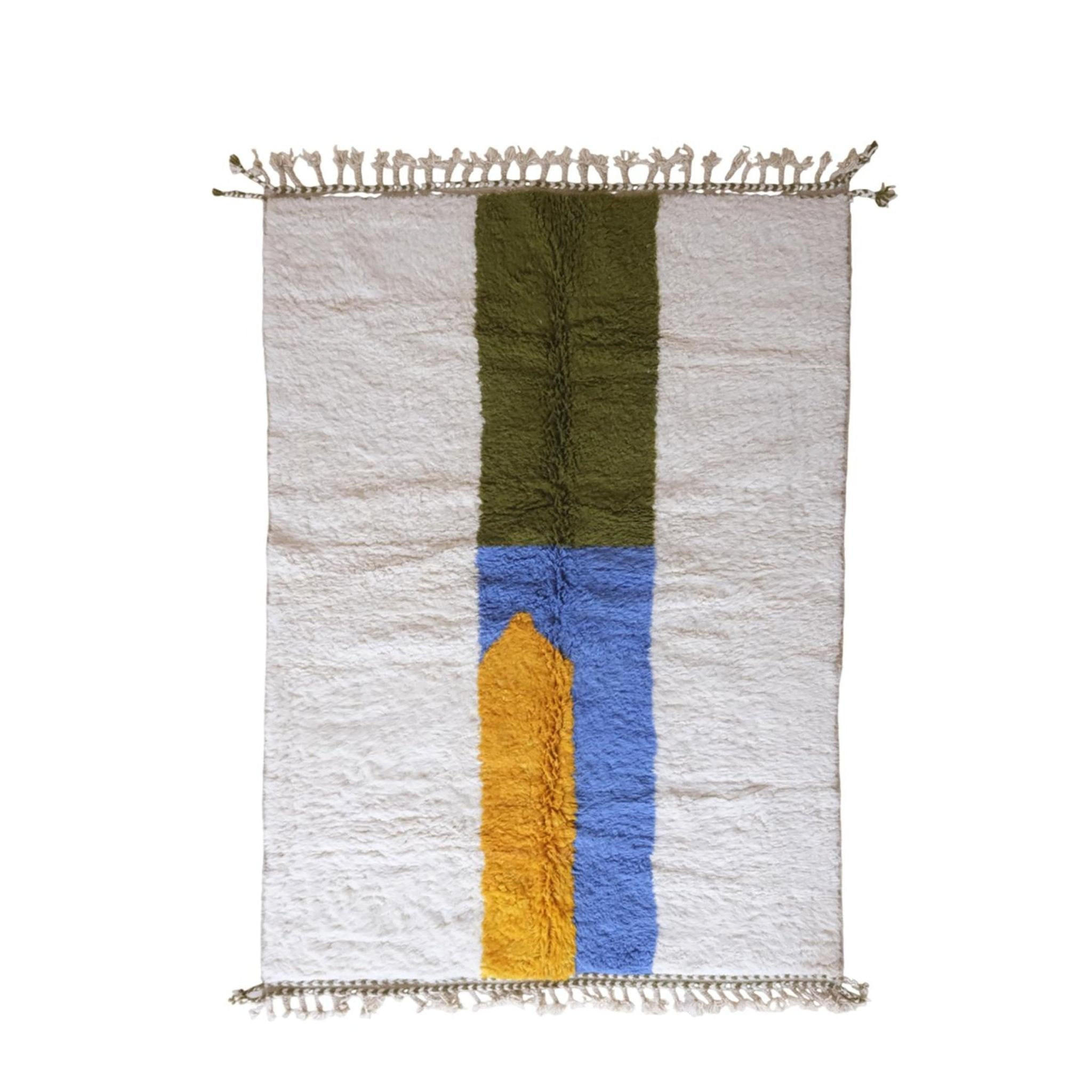 BERBERTEPPICH aus Marokko modern aus Wolle 200x 300 cm - Multicolor, Naturmaterialien (200/300cm) - AFK Living