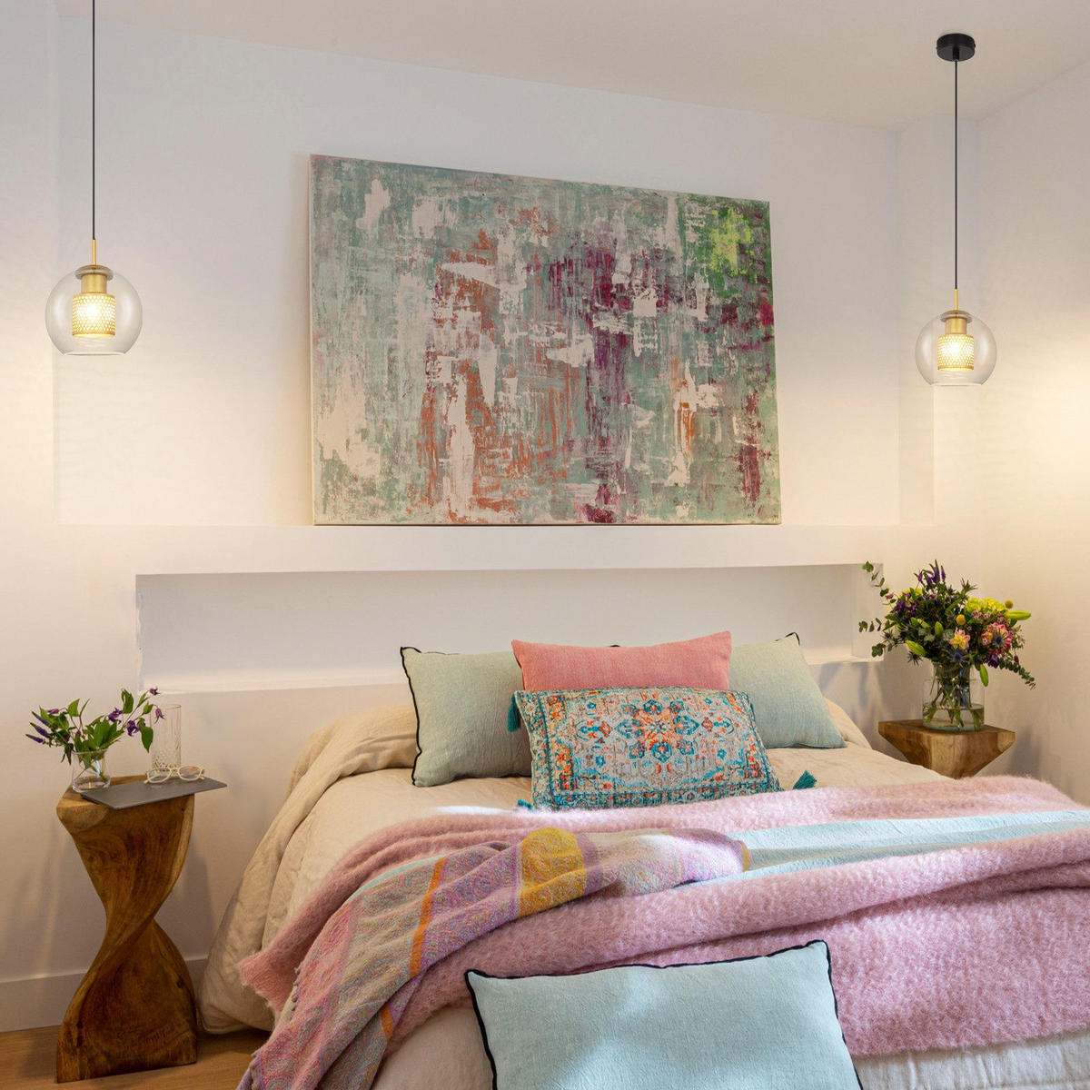 PENDELLEUCHTE Daniel 20/20/155 cm - Transparent, Metall (20/20/155cm) - ZMH