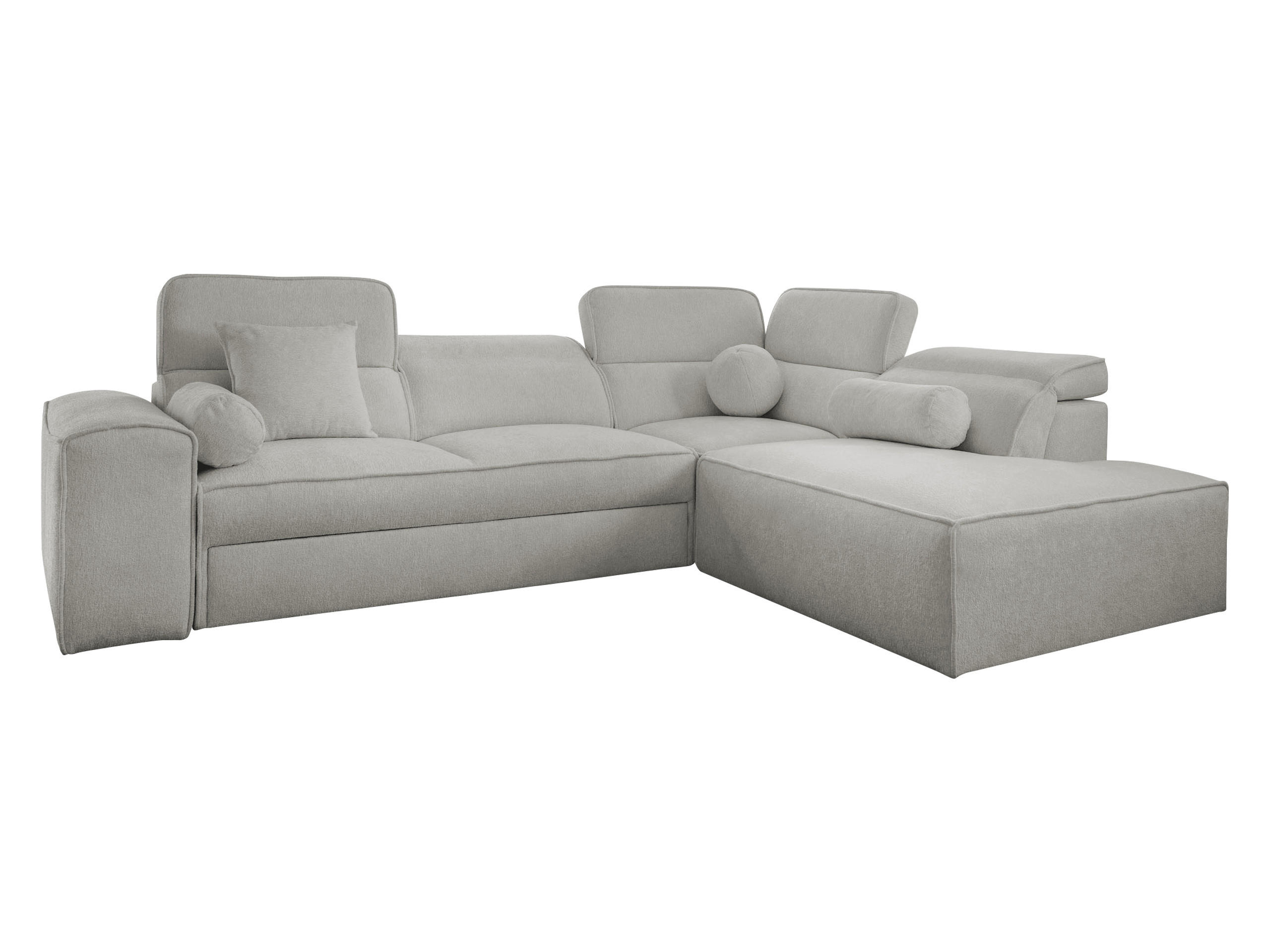 ECKSCHLAFSOFA Viveri VII, Seite: Rechts - Hellgrau, Holz/Textil (276/214cm) - MIRJAN24