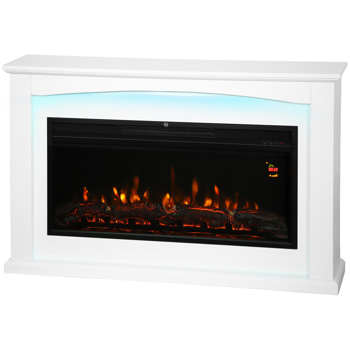 ELEKTROKAMIN DE-17067 1000/2000 W mit 5 Helligkeiten Weiß - Weiß, Holzwerkstoff (121/77/25cm) - ComfortXL