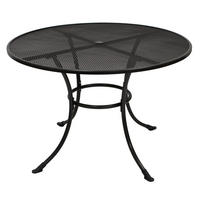 GARTENTISCH Roma 110cm rund mit Schirmloch aus Streckmetall - Grau, Metall (110/110/72cm) - TPFGarden