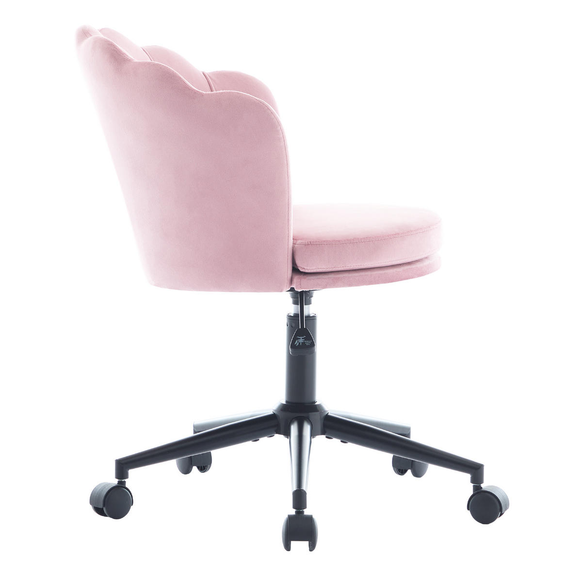 DREHSTUHL Höhenverstellbar,Samt,Rosa - Pink, Textil (62/73/55cm) - Kaket