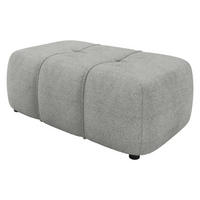 POLSTERHOCKER Furyn Boucle - Schwarz/Grau, Holzwerkstoff/Kunststoff (93/38/62cm) - MIRJAN24