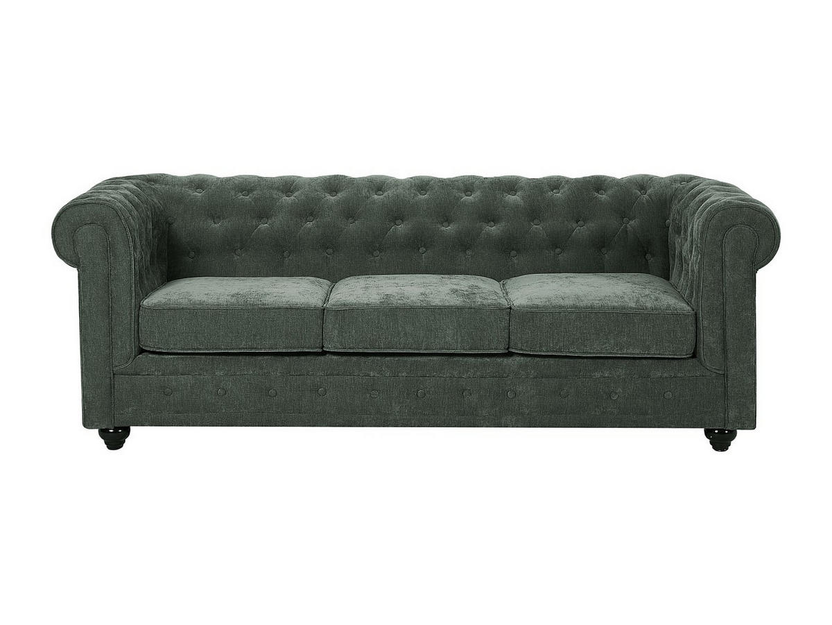 SOFA ohne Schlafmöglichkeit - 3 Personen-Sitzer - Stoff - Grün - - Grün, Textil (205/72/88cm) - Vente-Unique