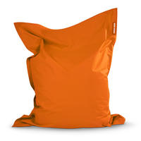 RIESEN-SITZSACK "Square" 140x180cm 380 L - Orange, Textil (140/25/180cm) - Green Bean