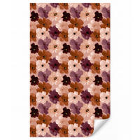 TAPETE - Blumen - Abstrakt - Erdtöne - 160x260 cm - Multicolor, Papier (160/260cm) - OnlyWow