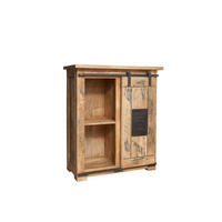 KOMMODE Mango 75x36x90 natur lackiert Eisen RAILWAY #153 - Naturfarben, Holz (75/90/36cm) - Massivmoebel24