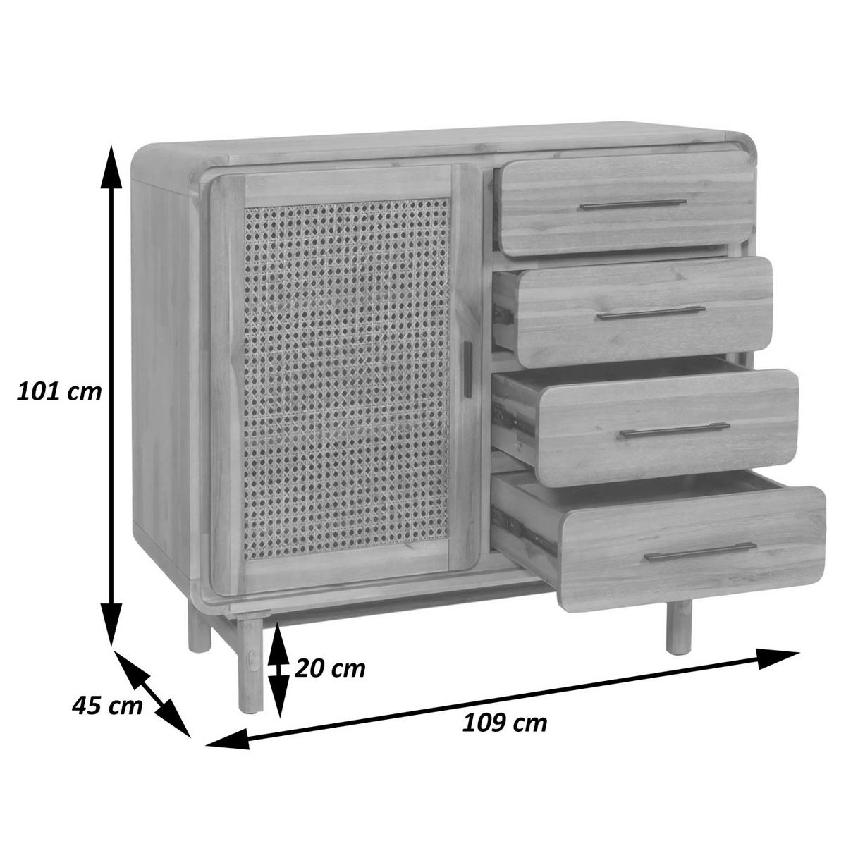 KOMMODE Braun - Braun, Holz (109/101/45cm) - MCW