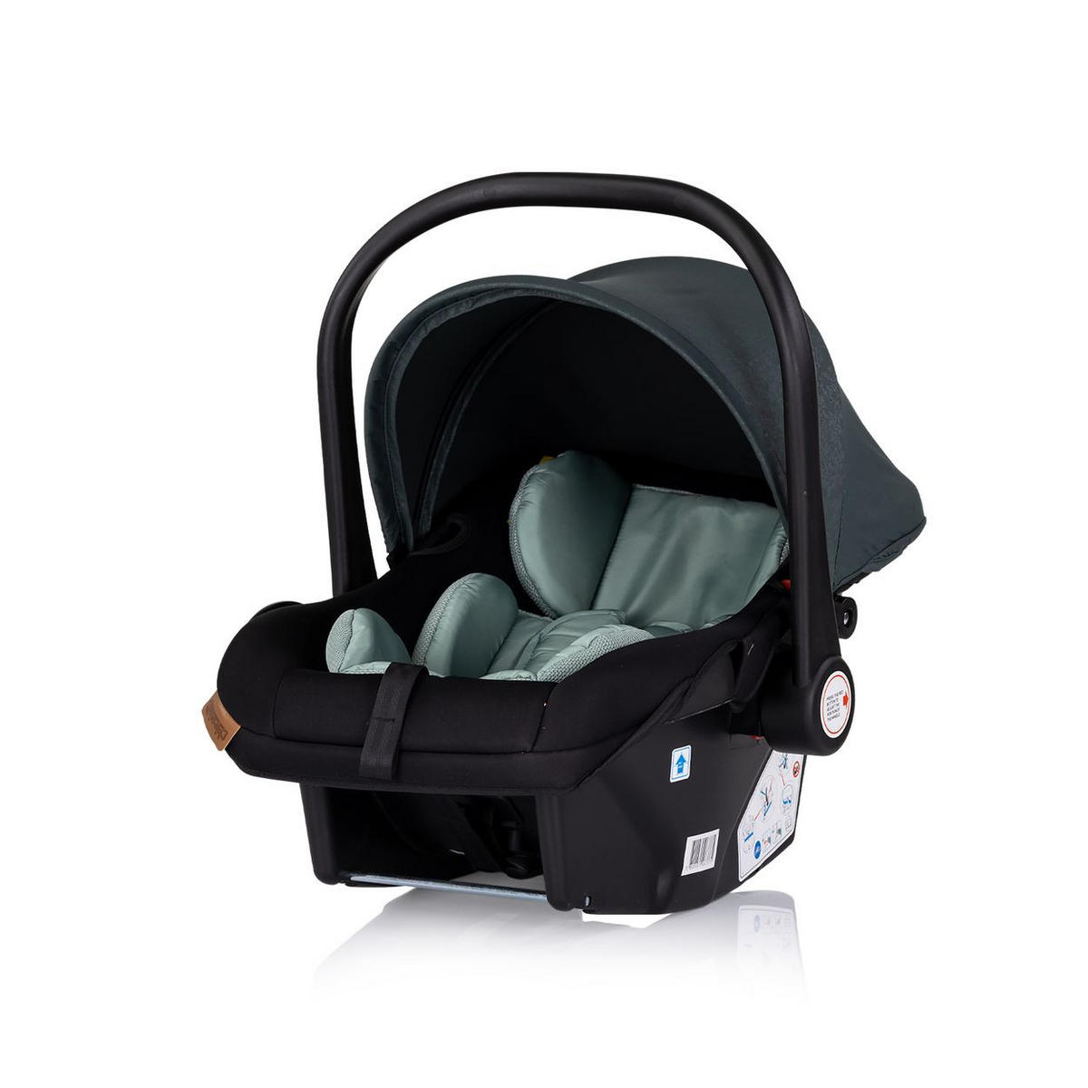 BABYSCHALE Amore i-Size Gruppe 0+ türkis (0 - 13 kg) Kissen Griff verstellbar - Türkis, Kunststoff (40/56/62cm) - Chipolino
