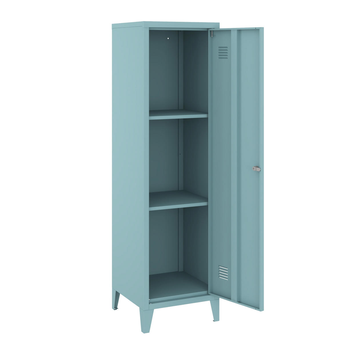 EINZELSPIND Kurikka - Blau, Metall (38/137/38cm) - [en.casa]