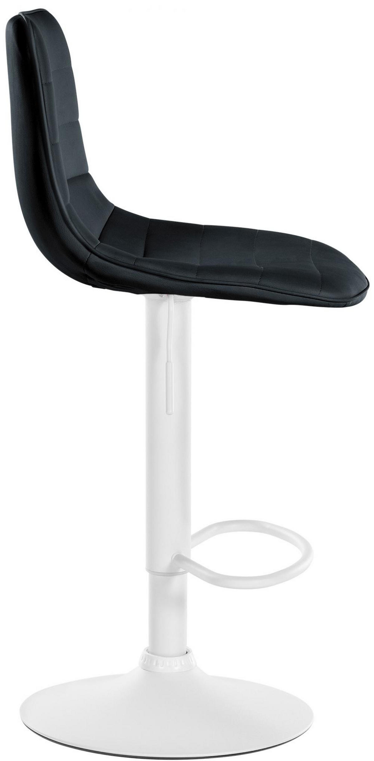 BARHOCKER 2er Set Lederlook schwarz - Schwarz, Textil/Metall (45/89/46cm) - CLP