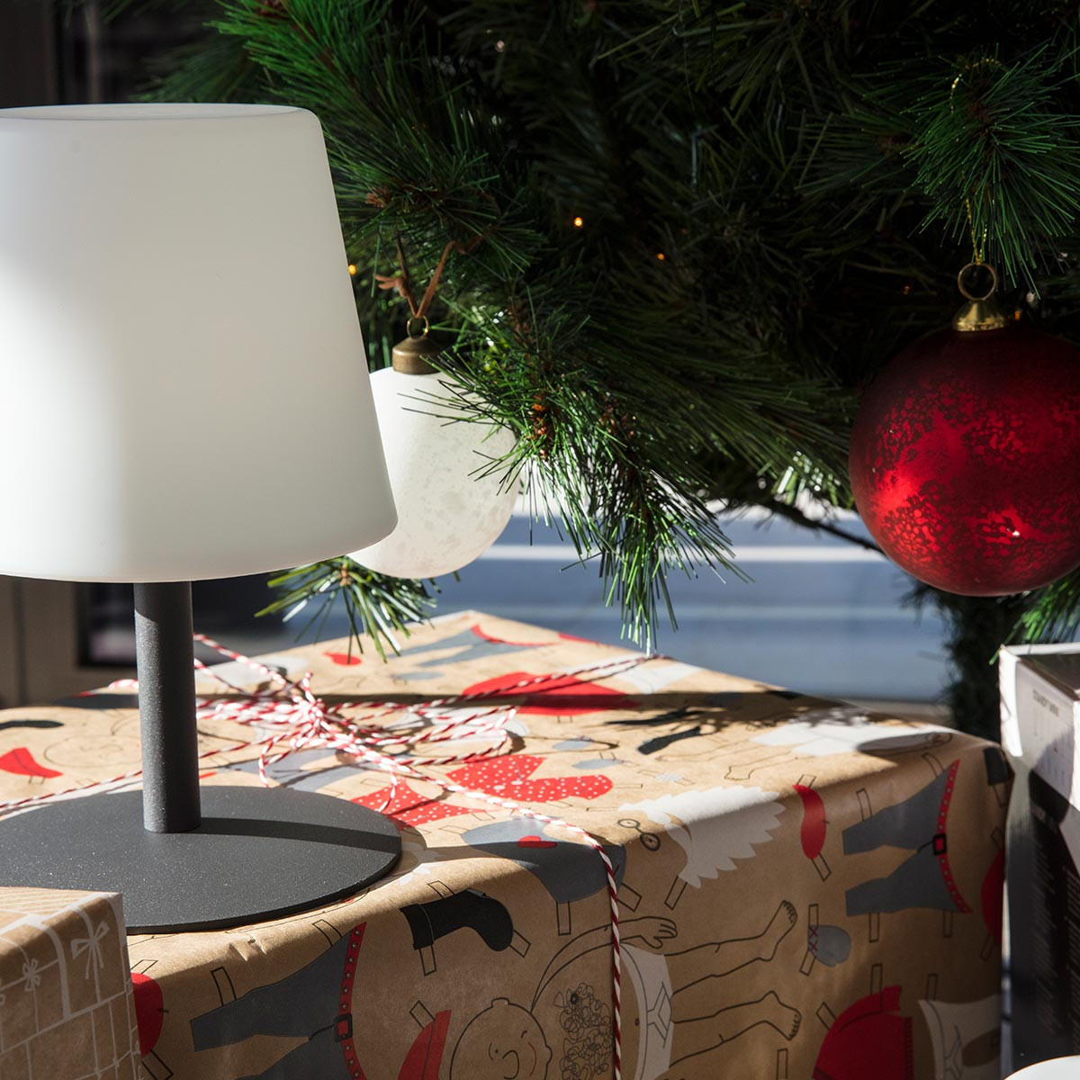 STANDY H25CM Kabellose Tischleuchte - Grau, Metall (18/16/26cm) - Lumisky