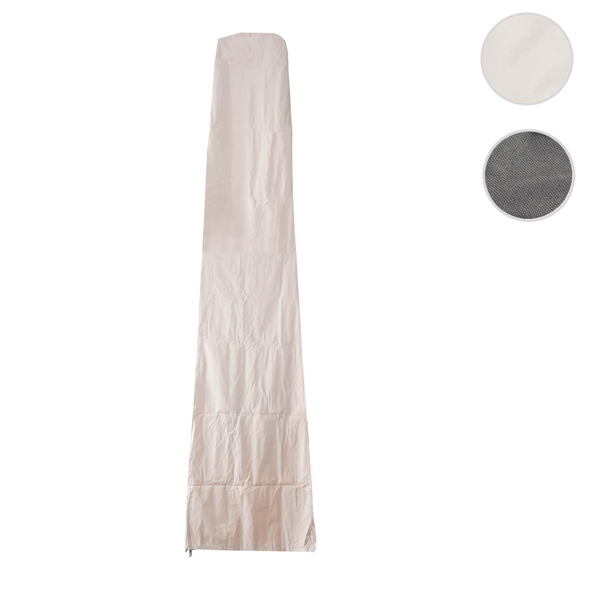 SCHIRMHÜLLE 370cm für-Marktschirm HxBxT 370x90x1cm creme mit Reißverschluss - Creme, Textil (90/370/1cm) - PROREGAL
