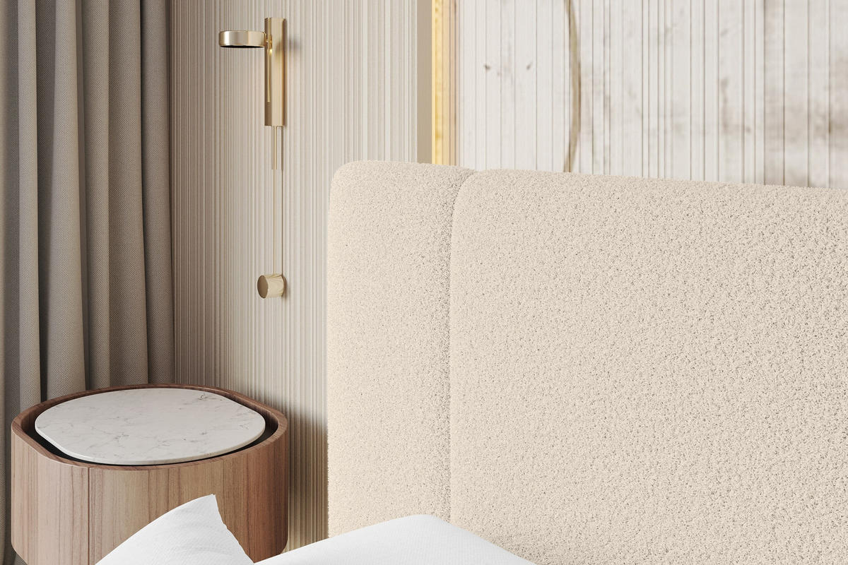 POLSTERBETT mit Bettkasten und Lattenrost, Bett mit Matratze H3/H4 - RIVO 120x200 Dunkelbeige - Cappuccino, Holzwerkstoff/Textil (120/200cm) - ALTDECOR