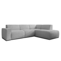 ECKSOFA L Form Didim Hellgrau 292/220/78 cm – großes Sofa stilvoll & bequem R - Hellgrau/Schwarz, Kunststoff/Textil (292/220cm) - AX Living