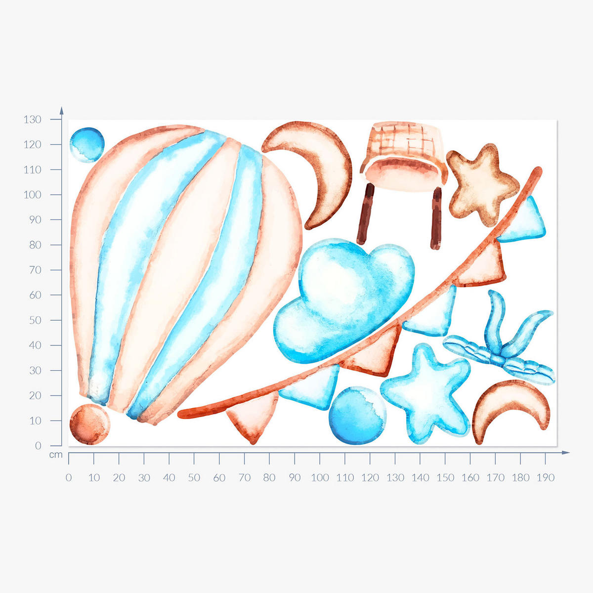 WANDAUFKLEBER 130x194cm - Boho-Dekorationen - Multicolor, Kunststoff (130/194/0.1cm) - Wallfluent