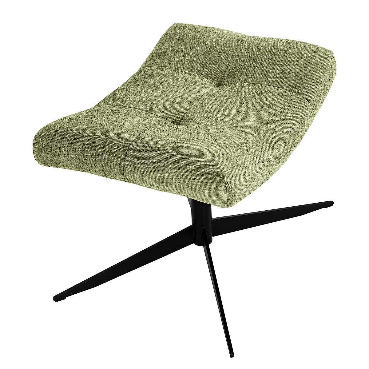 POLSTERHOCKER - Schwarz/Grün, Textil/Metall (67/47/50cm) - home24