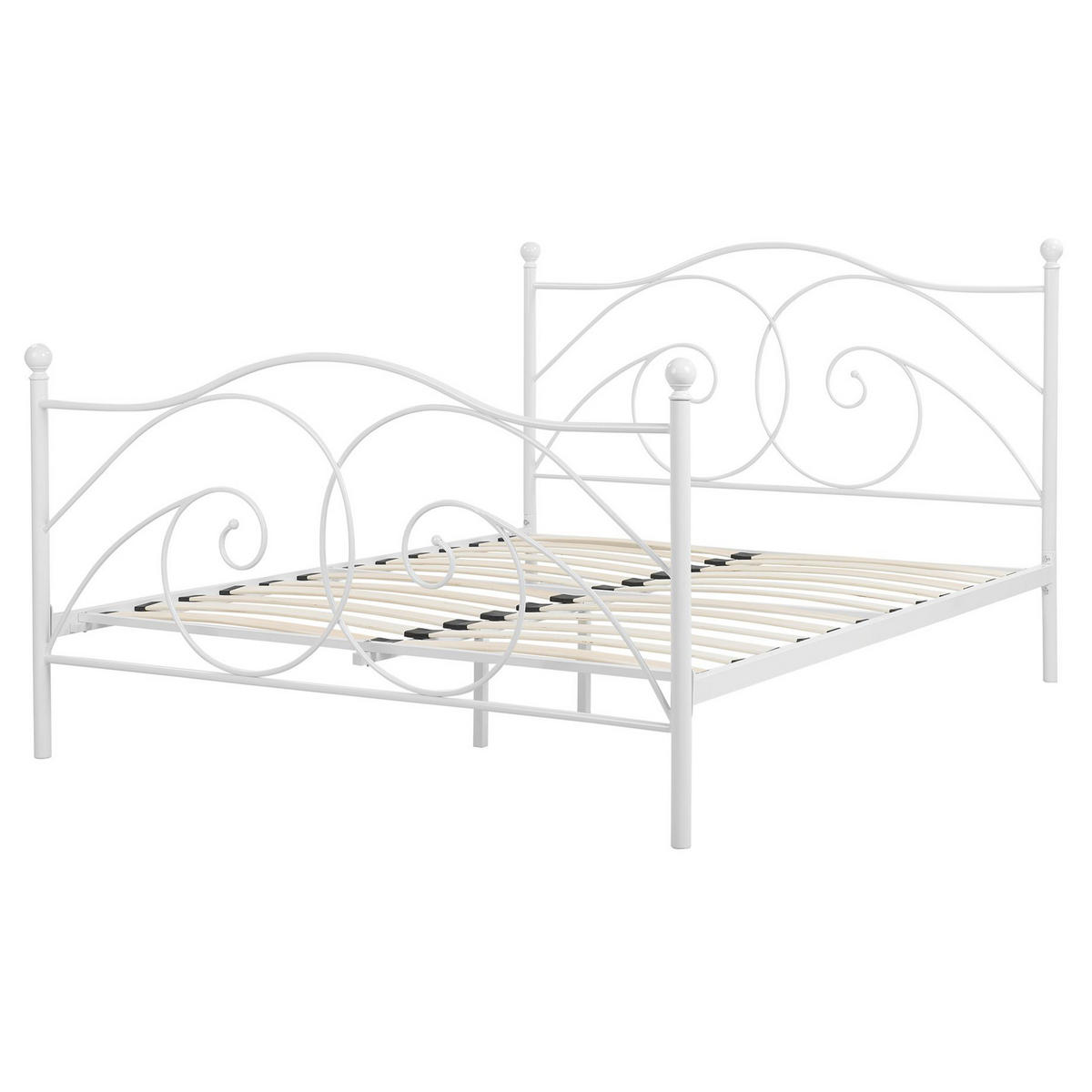 METALLBETT 160/200cm Weiß Dinard - Weiß, Metall (160/200cm) - Beliani