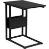 BEISTELLTISCH 55x36x59,5cm(BxTxH), Schwarz - Schwarz, Holzwerkstoff/Metall (36/55/59.5cm) - Woltu
