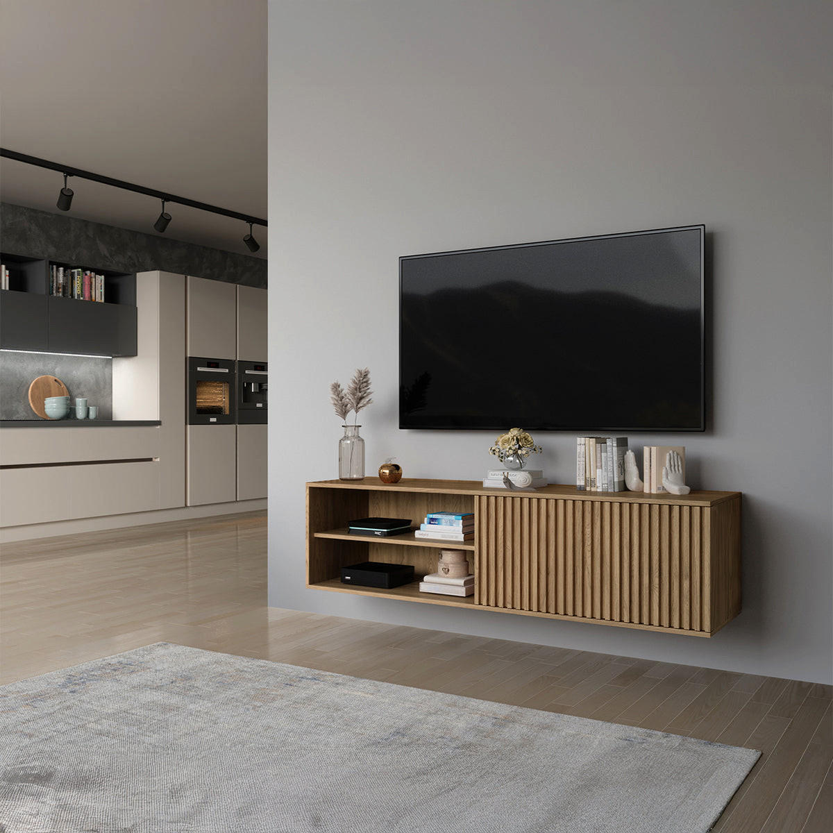 TV-MÖBEL Esteban Holz - Braun, Holzwerkstoff (150/40/40cm) - Petits-meubles