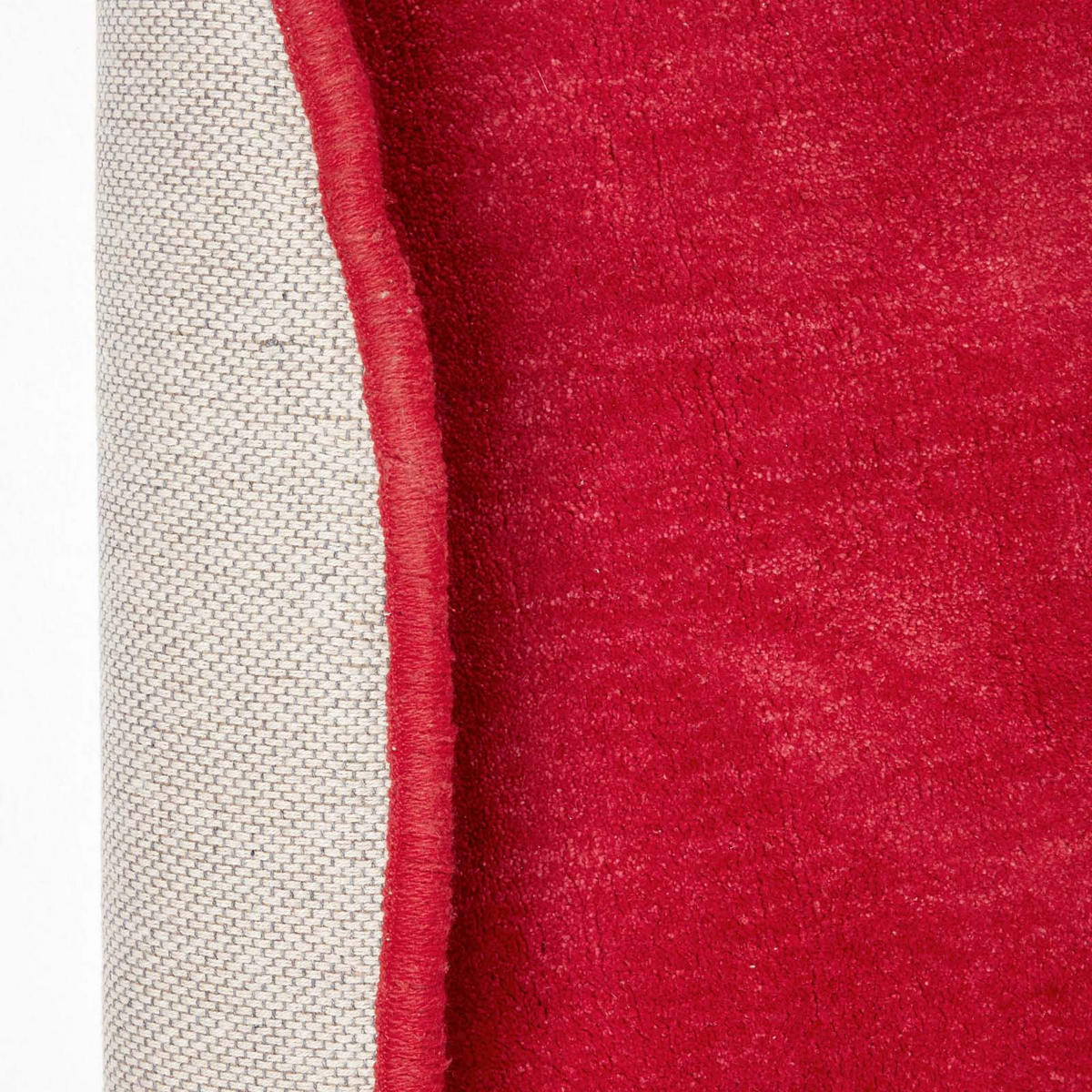 KURZFLOR-TEPPICH rund getuftet 150 cm - Rot, Textil (150/150cm) - Homescapes