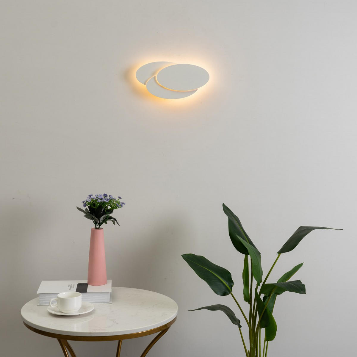 WANDLEUCHTE Lunar, Weiß, 26cm - Weiß, Metall (12.5/26/26cm) - KOSILUM
