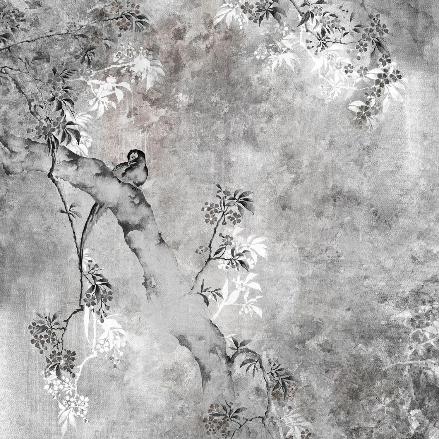 FOTOTAPETE Vögel 300 x 280 cm - Schwarz, Papier (300/280cm) - Sanders & Sanders