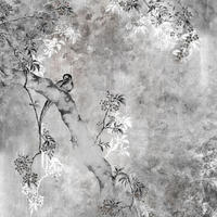 FOTOTAPETE Vögel 300 x 280 cm - Schwarz, Papier (300/280cm) - Sanders & Sanders