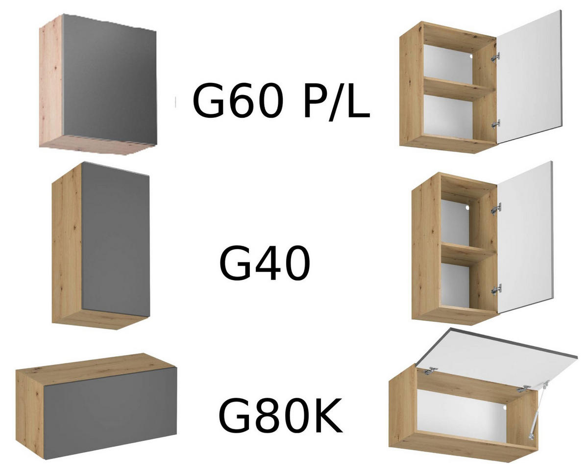 WINKELKÜCHE 330 x 210 cm Langen K53-M330 in Grau/Matt - Grau, Holz (330/212/210cm)