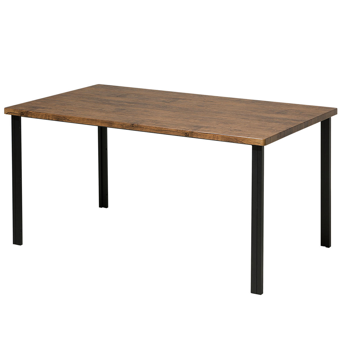 BLAGOVAONSKI STOL 150/90/75 cm crni, tamnosmeđi pravokutni Laredo - crna, drvni materijal (150/90/75cm) - Beliani