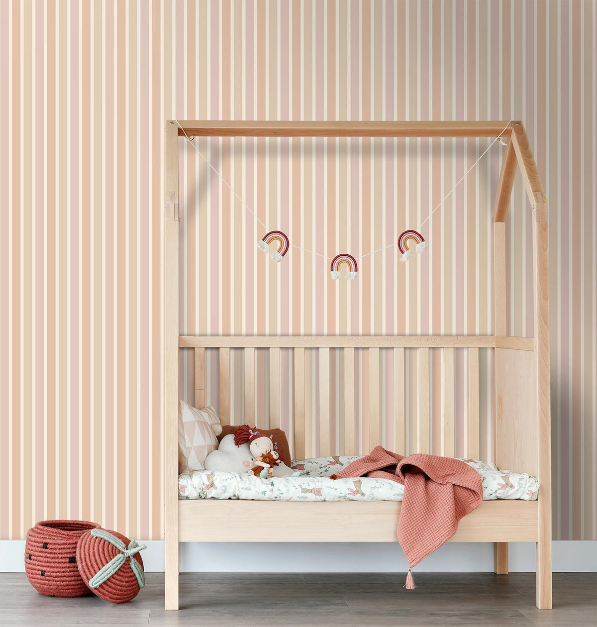 TAPETE Streifen 50 x 900 cm - Beige, Papier (50/900cm) - ESTAhome